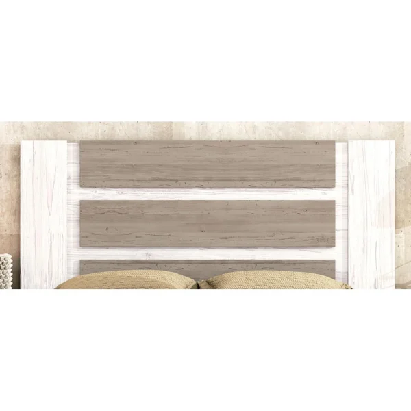 dernières Pegane Ensemble Tête De Lit + 2 Tables Chevets Coloris Pin Andersen, Pin Gri… 5