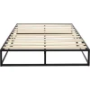 Nouvelle tendance Zinus EU-MBBF-10F Cadre De Lit 140x190cm Acier Allié Bois Noir 17