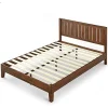 Meilleur Prix Zinus EU-PWPBBHE-12G Structure De Lit 160x200cm Cadre Solide Bois Marron 16