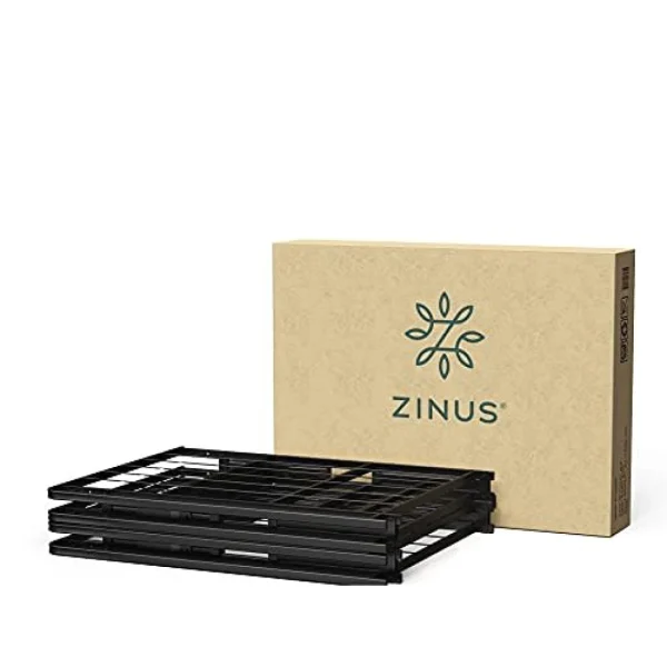 en solde Zinus EU-SBBK-14F Cadre De Lit Régulier Métal 140x190cm Noir 3