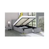 Fournier Decoration FLOKI LIT COFFRE LIN GRIS CLAIR 180X200 CM 2 TIROIRS online boutique 17