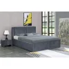 Fournier Decoration Floki Lit Coffre Velours Gris 160×200 Cm 2 Tiroirs boutique 19