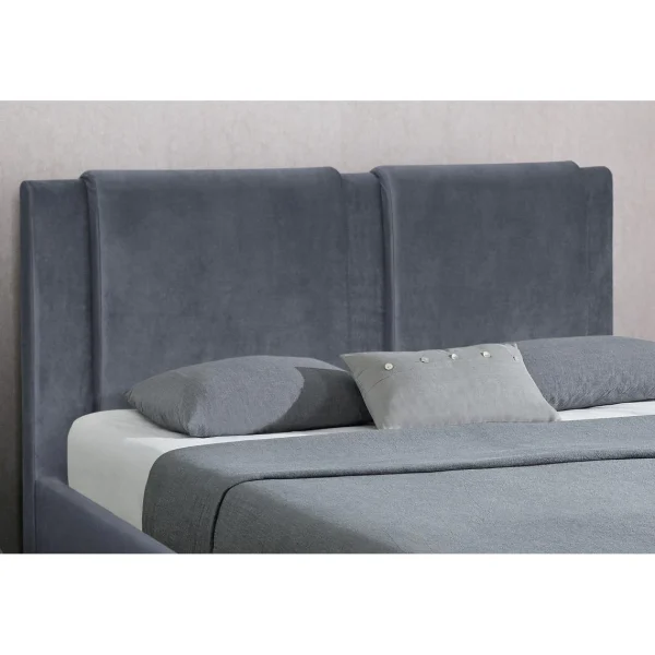 Fournier Decoration Floki Lit Coffre Velours Gris 160×200 Cm 2 Tiroirs boutique 6