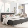 achat pas cher Icaverne – Têtes Et Pieds De Lit Serie Tête De Lit Gris Foncé Tissu… 19