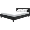 Protections acheteurs CSTORE KANSAS Lit Adulte 140×190 Cm – Simili Noir – Sommier Inclus 17