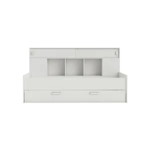 Marque Generique Lit Combiné En Bois Avec Lit Tiroir Et Rangements Couchage 90x200cm S… a Prix Discount 11