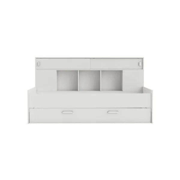 Marque Generique Lit Combiné En Bois Avec Lit Tiroir Et Rangements Couchage 90x200cm S… a Prix Discount 4