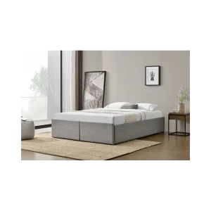 vente en ligne Fournier Decoration LAGERTHA LIT COFFRE LIN GRIS 160X200 CM 2 TIROIRS 9