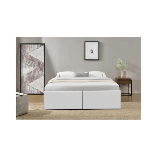 marques de renommée Fournier Decoration LAGERTHA LIT COFFRE P.U. BLANC 180X200 CM 2 TIROIRS 3