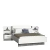 BUT Lit 140×190 Cm GINGER 2 Chevets Suspendus Gris Clair Et Blanc Mat vente en ligne pas cher 19