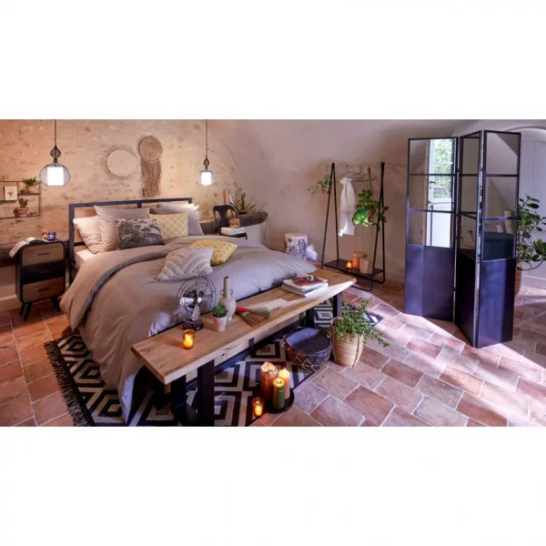 Time Lit 140×190 Cm ARTHUR Anthracite Et Pin Massif se précipiter pour acheter 3