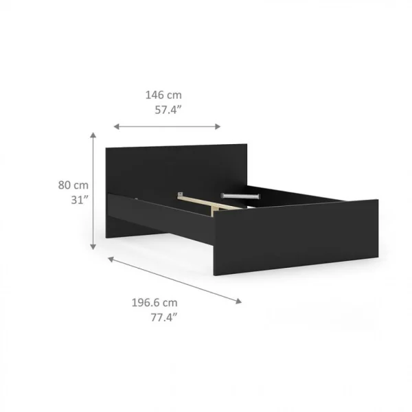 le grand escompte BUT Lit 140×190 Cm BEST LAK 2 Noir Mat 5