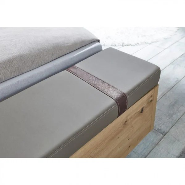 soldes en ligne Linea Natura Lit 140×190 Cm Chevets Et Banc Intégrés PRESTIGE Imitation Chêne Ar… 6