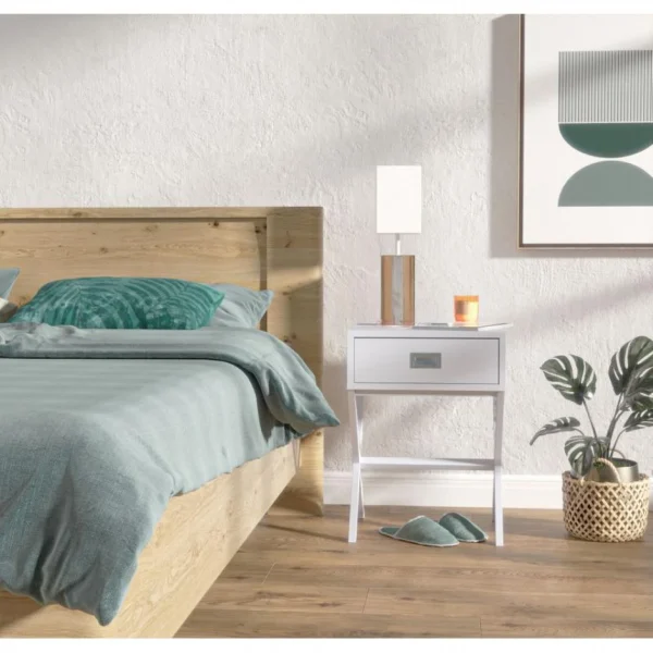Retour Facile et Gratuit Linea Natura Lit 140×190 Cm CONFIDENCE Imitation Chêne 3