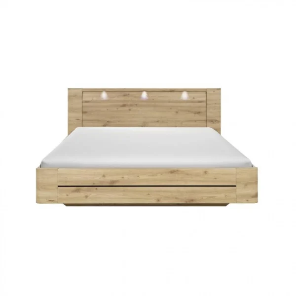 dernière tendance Linea Natura Lit 160×200 Cm CONFIDENCE Imitation Chêne 5