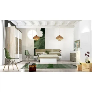 BUT Lit 160×200 Cm PRADO Blanc Imitation Chêne Structuré Boutique officielle 9