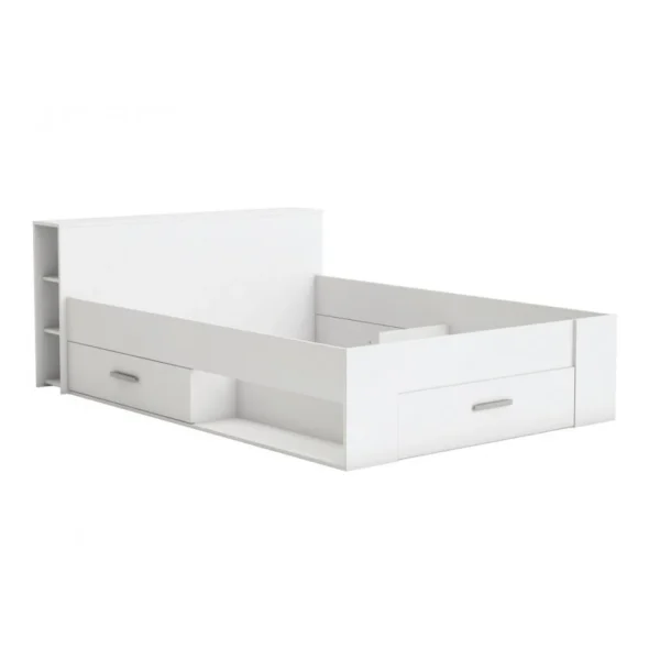 Demeyere Lit 2 Places 140x190cm POLLY Blanc excellent qulity 5