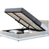 mode pas chere Habitat Et Jardin Lit Coffre LED Anastasia – 140 X 190 Cm – Blanc 17