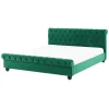 soldes en ligne Beliani Lit à Eau Double En Velours 160 X 200 Cm Vert AVALLON 19