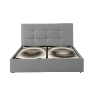 achetez pas cher Baita Lit à Tiroirs COLUMBIA Simili Gris 4 Tiroirs – 160x200cm 15
