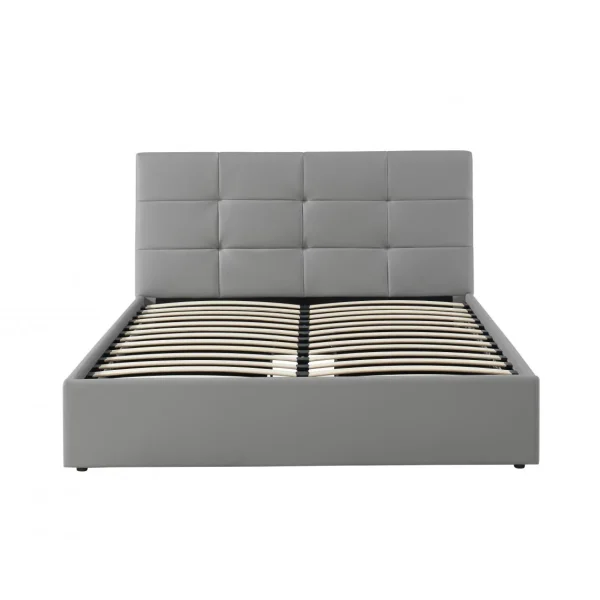 achetez pas cher Baita Lit à Tiroirs COLUMBIA Simili Gris 4 Tiroirs – 160x200cm 6