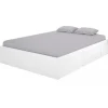 Pegane Lit Adulte 140 X 190 Cm Coloris Blanc Brillant – Longueur 151 X Profon… Achat 16