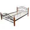Large choix en ligne Decoshop26 Lit Adulte 2 Personnes En Métal Et Bois 160 X 200cm Avec Sommier à L… 14