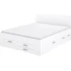 CSTORE Lit Adulte Contemporain 160×200 Cm – 4 Tiroirs – 2 Chevets Avec Niche… boutique pas cher 19