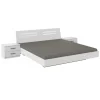 Pegane Lit Adulte Double 180 X 200 + 2 Chevets Coloris Blanc – Longueur 189 X… online boutique 17