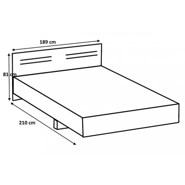 marque moins cher Pegane Lit Adulte Double 180 X 200 + 2 Chevets Coloris Effet Bois – Longueur … 4