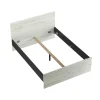 Pegane Lit Adulte En Mélamine Coloris Blanc / Noir – Longueur 196 X Largeur … grande marque pas cher 19