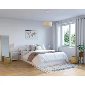 boutique pas cher BUT Lit 160×200 Cm Avec Rangement Avec Rangements TONIGHT Blanc 9