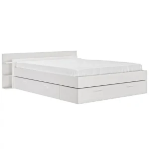 boutique pas cher BUT Lit 160×200 Cm Avec Rangement Avec Rangements TONIGHT Blanc 15