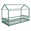 Nouvelle tendance BUT Lit Cabane HUTTY 90×190 Cm Vert 19