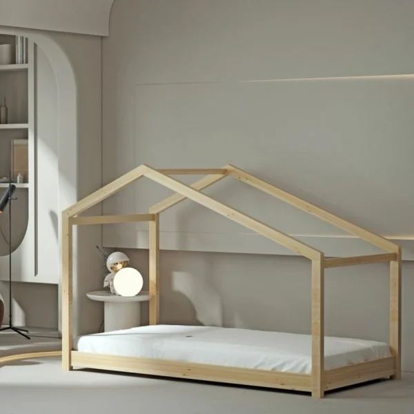 BUT Lit Cabane LILO 90×190 Cm En Bois Naturel marques pas cher 3