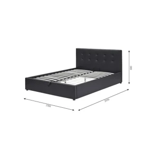 BUT Lit Coffre 140×190 Cm Avec Sommier SYLA 2 Noir Service Clients Dédié 13