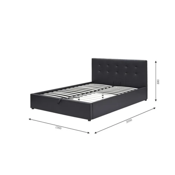 BUT Lit Coffre 140×190 Cm Avec Sommier SYLA 2 Noir Service Clients Dédié 5