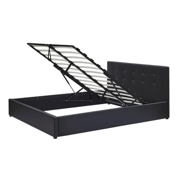 BUT Lit Coffre 140×190 Cm Avec Sommier SYLA 2 Noir Service Clients Dédié 6