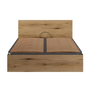CSTORE Lit Coffre 140×190 En Bois + Tete De Lit – Chene Rustique – Sommier A … acheter en ligne 8