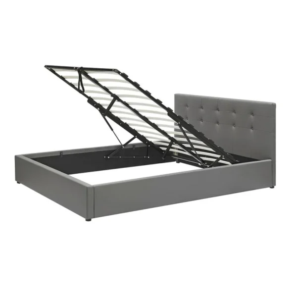 grande popularité BUT Lit Coffre 160×200 Cm Avec Sommier SYLA 2 Gris 5