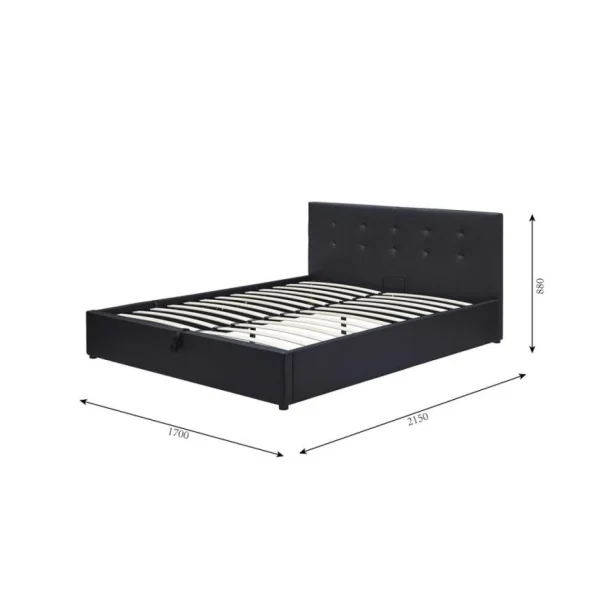 magasin france BUT Lit Coffre 160×200 Cm Avec Sommier SYLA 2 Noir 5
