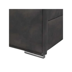 Tousmesmeubles Lit Coffre 180×200 Tissu Noir – KINCS achat pas cher 15