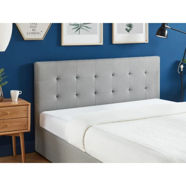 Baita Lit Coffre KARL Tissu Gris Clair 160x200cm belle 6