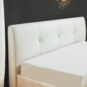 Baita Lit Coffre SEGURO Simili Blanc 140x190cm Meilleur Service 11