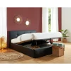 en ligne vente Baita Lit Coffre SEGURO Simili Noir 140x190cm 17