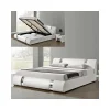 à prix d'occasion Meubler Design Lit Coffre Sommier Relevable Nova – Blanc – 160×200 7