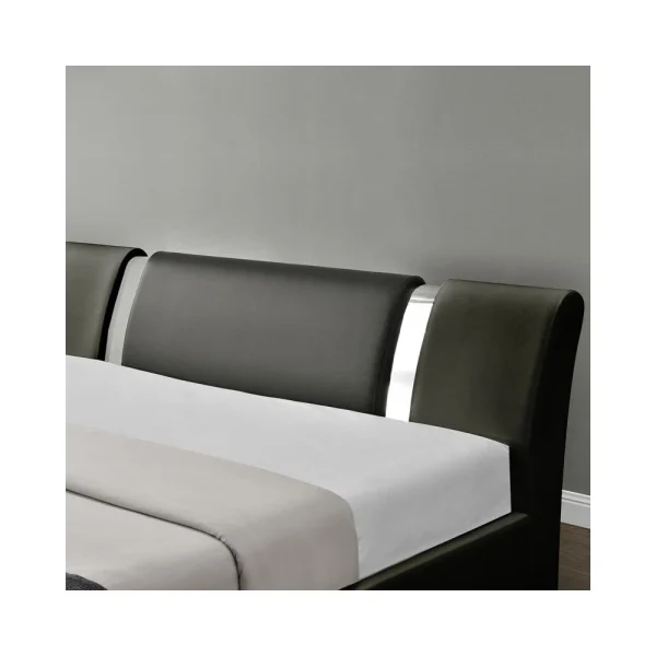 en solde Meubler Design Lit Coffre Sommier Relevable Nova – Noir – 140×190 5