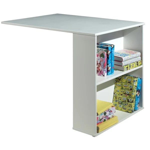 boutique pas cher NOUVOMEUBLE Lit Combiné Avec Bureau Et Rangement Blanc PINOCCHIO 3