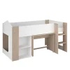 Réductions BUT Lit Combiné Avec Bureau SHELTER Imitation Chêne Et Blanc 14