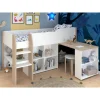 BUT Lit Combiné 90×200 Cm MATI Avec Rangement Et Bureau Blanc Et Imitatio… Retour Facile et Gratuit 14